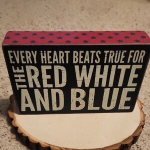 Designs By Kathy Wood Sign Every Heart Beats True For The Red White And Blue